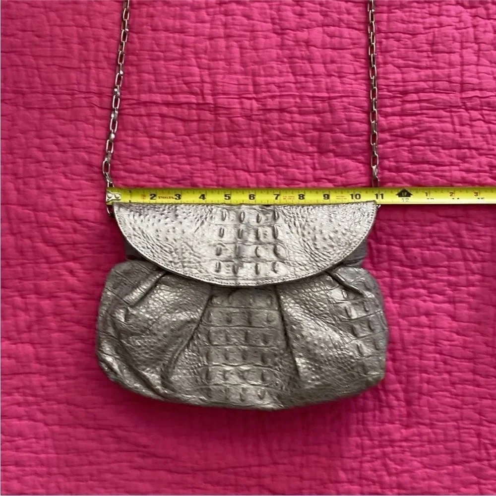 Zara Terez Silver Croc-Embossed Crossbody Bag